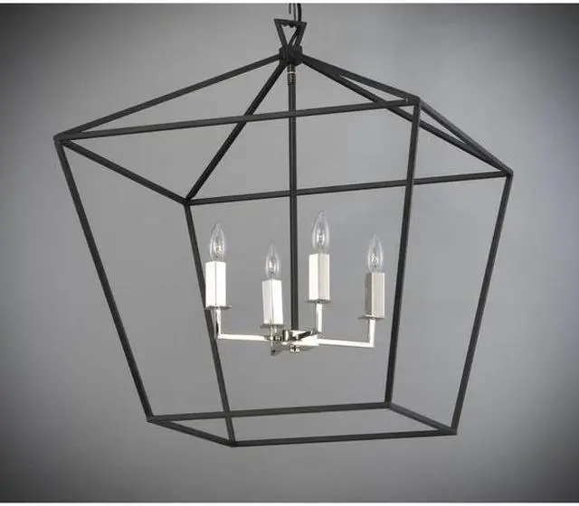 Alt view image 3 of 4 - MAXIM LIGHTING 25155TXBPN Abode 4-Light 24.5" Wide Textured Black / Polished
