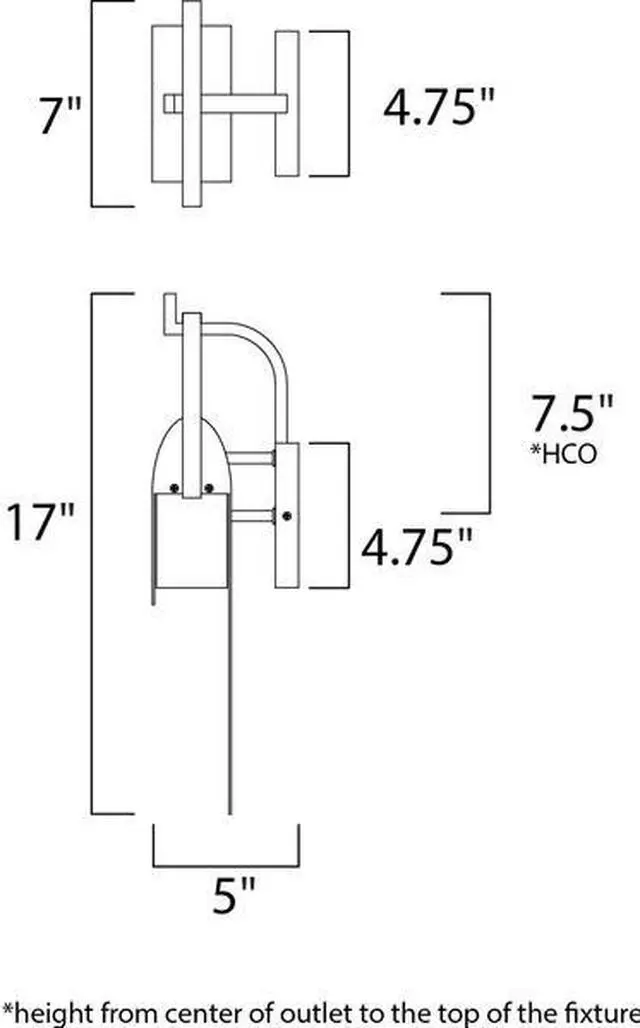 Alt view image 2 of 4 - MAXIM 55594RF Laredo 1-Light 7" Wide Rustic Forge Outdoor Wall Sconce
