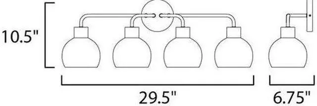 Alt view image 5 of 5 - MAXIM 11274SWBZSBR Coraline 4-Light Bath Vanity