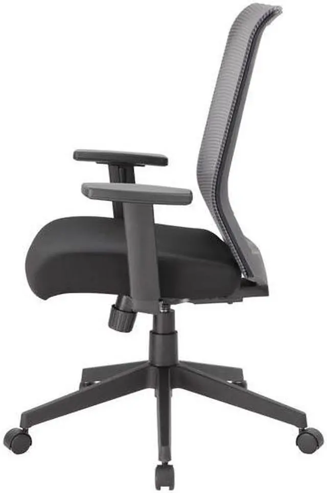 Alt view image 6 of 6 - BOSS B6566GY-BK Mesh Task Chair, Adjustable Arms