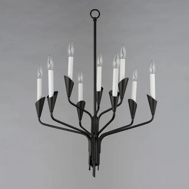 Alt view image 2 of 3 - MAXIM LIGHTING 24349BK Calyx 9-Light Chandelier