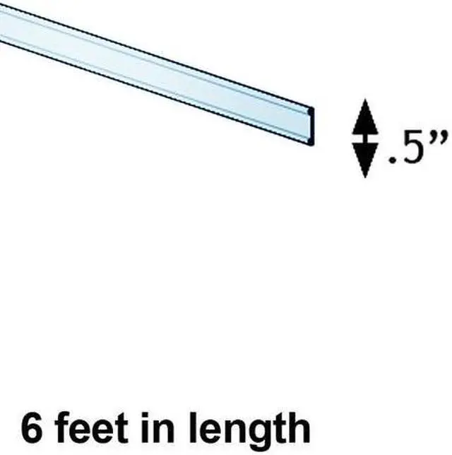 Alt view image 2 of 2 - AZAR DISPLAYS 600052 0.5" H Clear C-Channel. 6-Foot Length, PK10