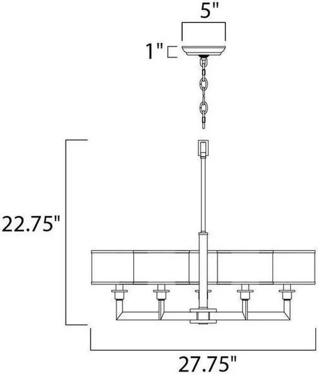 Alt view image 2 of 2 - MAXIM LIGHTING 12055WTOI Nexus 5-Light 27.75" Wide Oil Rubbed Bronze Chandelier