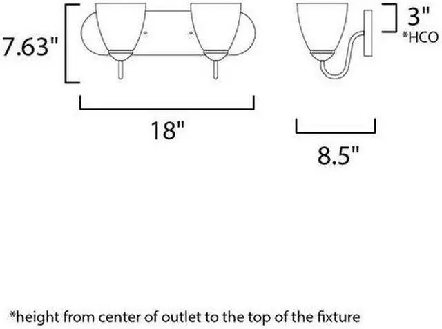 Alt view image 5 of 5 - MAXIM 11382FTSN Axis 2-Light Strip Bath Vanity