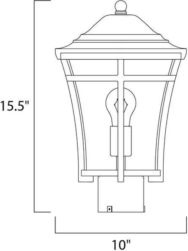 Alt view image 2 of 2 - MAXIM 40160GFCO Balboa VX 1-Light 10" Wide Copper Oxide Outdoor Pole/Post Mount