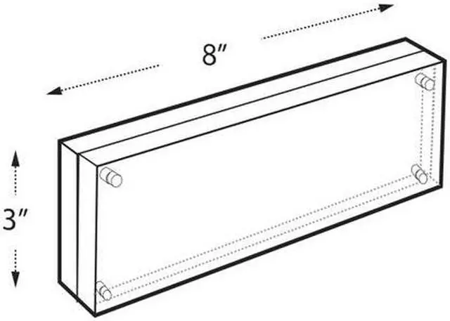 Alt view image 2 of 2 - AZAR DISPLAYS 104431 3" x 8" Vertical/Horizontal Acrylic Block Frame