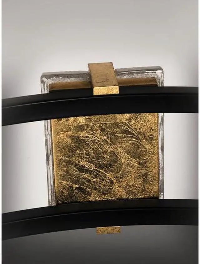 Alt view image 3 of 3 - MAXIM 39533CYBKGL Radiant 5-Light " Wide Black / Gold Leaf Vanity Light