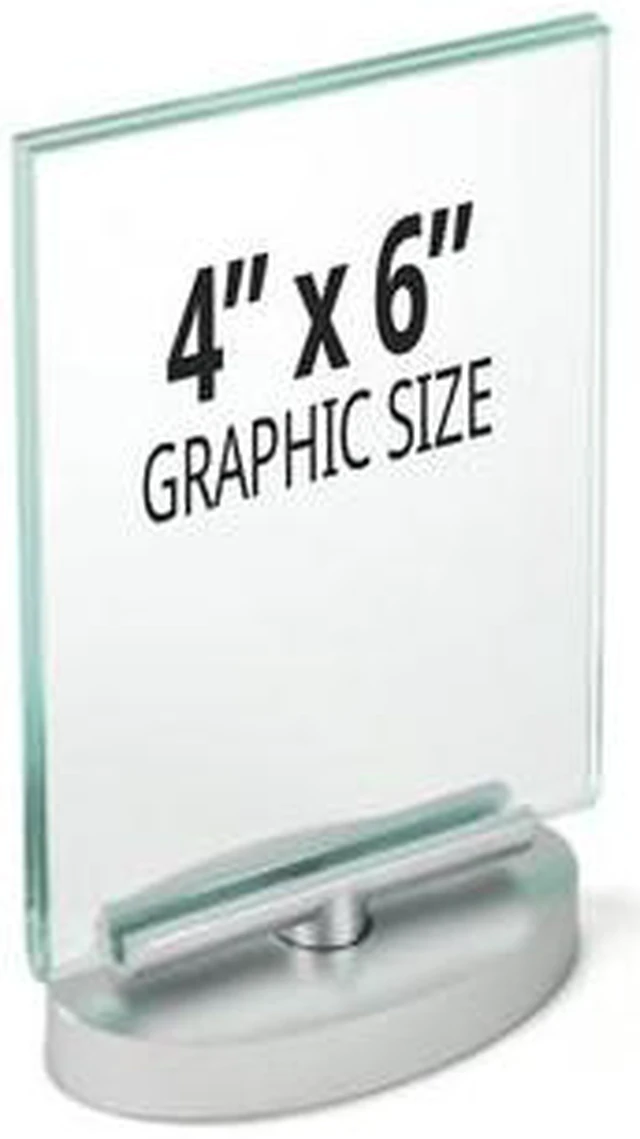 Alt view image 2 of 3 - AZAR DISPLAYS 252940 Two-Sided Revolving Acrylic Sign Holder Frame 4"W X 6"H,
