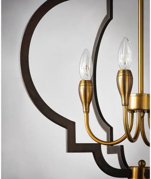 Alt view image 2 of 2 - MAXIM 20293OIAB Crest 4-Light 22.25" Wide Oil Rubbed Bronze / Antique Brass