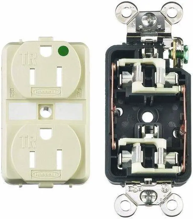 Alt view image 4 of 4 - HUBBELL WIRING DEVICE-KELLEMS HBL8200SGIA Straight Blade Receptacle, 5-15R, 15
