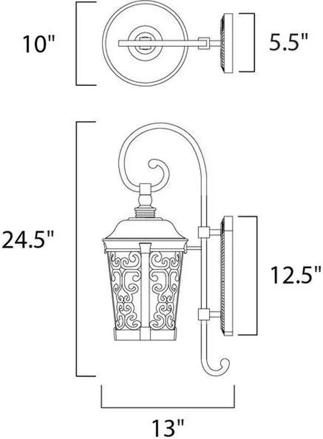 Alt view image 2 of 2 - MAXIM 55394BZ Whisper Dark Sky LED 1-Light 10" Wide Bronze Outdoor Wall Sconce