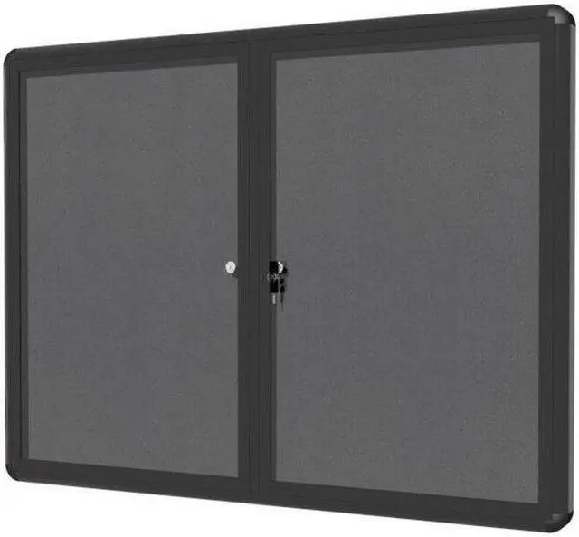 Alt view image 2 of 2 - MASTERVISION VT640103727 Enclosed Bulletin Board 3x4ft.ft., 2 Door