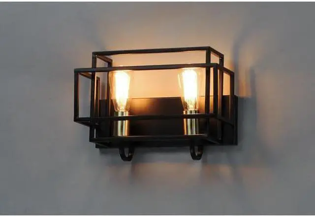 Alt view image 2 of 3 - MAXIM 10242BKSBR Liner 2-Light " Wide Black / Satin Brass Vanity Light