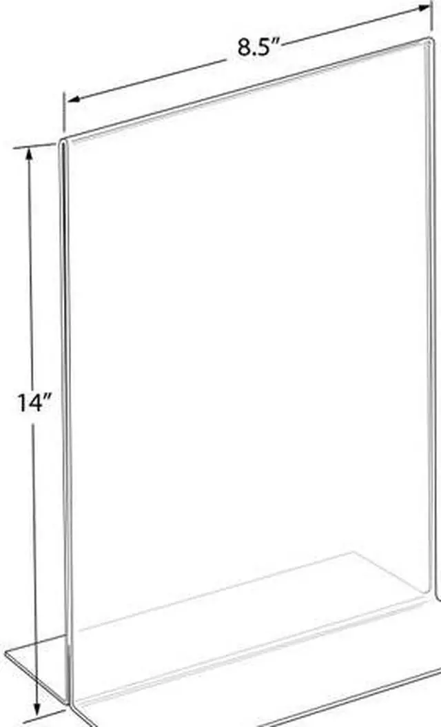 Alt view image 2 of 3 - AZAR DISPLAYS 152706 8.5"W x 14"H Double-Foot Two Sided Sign Holder, PK10