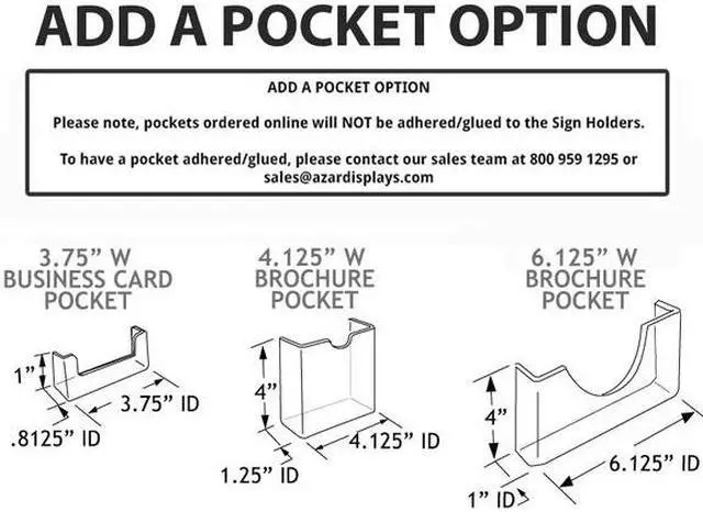 Alt view image 3 of 3 - AZAR DISPLAYS 152706 8.5"W x 14"H Double-Foot Two Sided Sign Holder, PK10