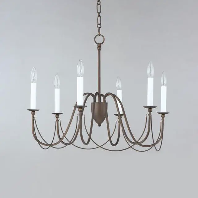Alt view image 2 of 3 - MAXIM LIGHTING 12166CHB Plumette 6-Light Chandelier