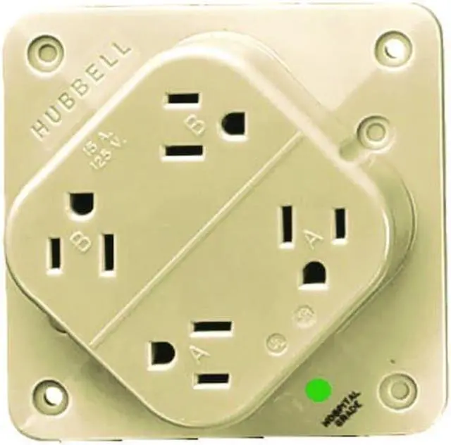 Alt view image 5 of 5 - HUBBELL WIRING DEVICE-KELLEMS HBL415HI Straight Blade Receptacle, 5-15R, 15 A,
