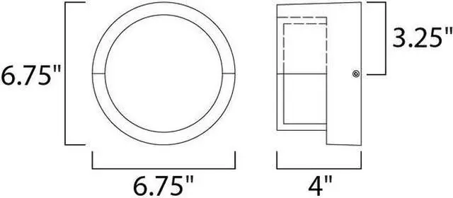 Alt view image 2 of 4 - MAXIM 86162BK Eyebrow 1-Light 6.75" Wide Black Outdoor Wall Sconce