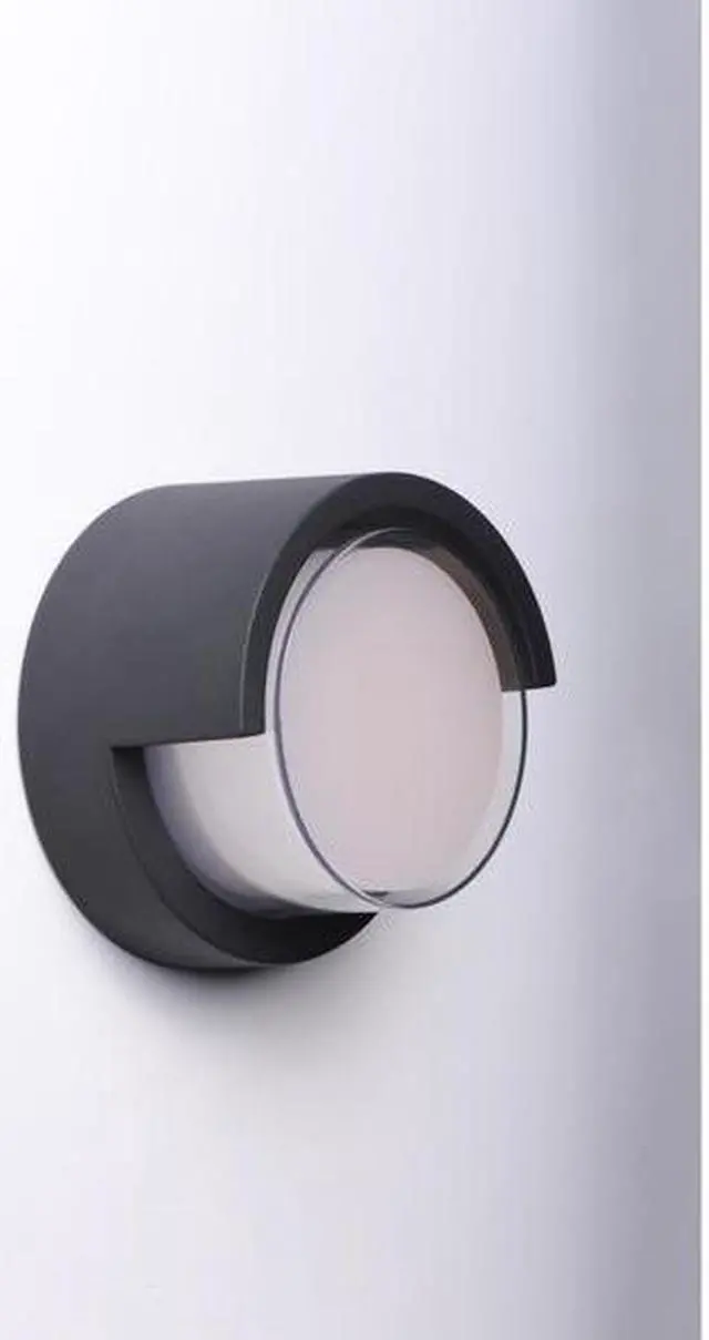 Alt view image 4 of 4 - MAXIM 86162BK Eyebrow 1-Light 6.75" Wide Black Outdoor Wall Sconce