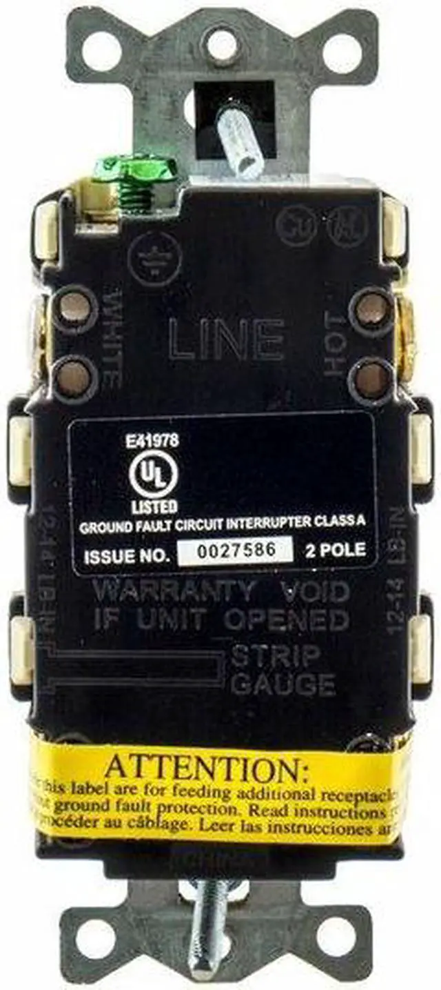 Alt view image 3 of 5 - HUBBELL WIRING DEVICE-KELLEMS GFRTR20BLK GFCI Rceptcle, Commer., Blk, 20A, 1 HP