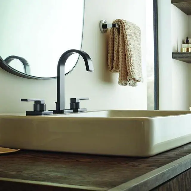 Alt view image 5 of 5 - SPEAKMAN CD523MB Manual Widespread Faucet, Matte Black 3 Hole