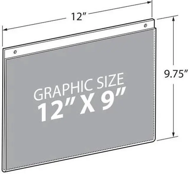 Alt view image 2 of 3 - AZAR DISPLAYS 162713 12"W x 9"H Wall U-Frame w/ Holes, PK10