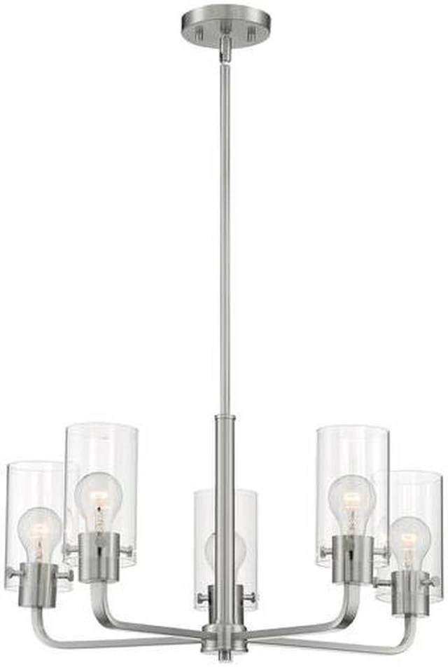 Alt view image 3 of 4 - NUVO 60/7175 Fixture, Chandelier, 5-Lght, Incandescent, 60W, 120V, A19, Medium