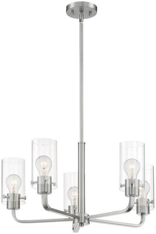 Alt view image 4 of 4 - NUVO 60/7175 Fixture, Chandelier, 5-Lght, Incandescent, 60W, 120V, A19, Medium