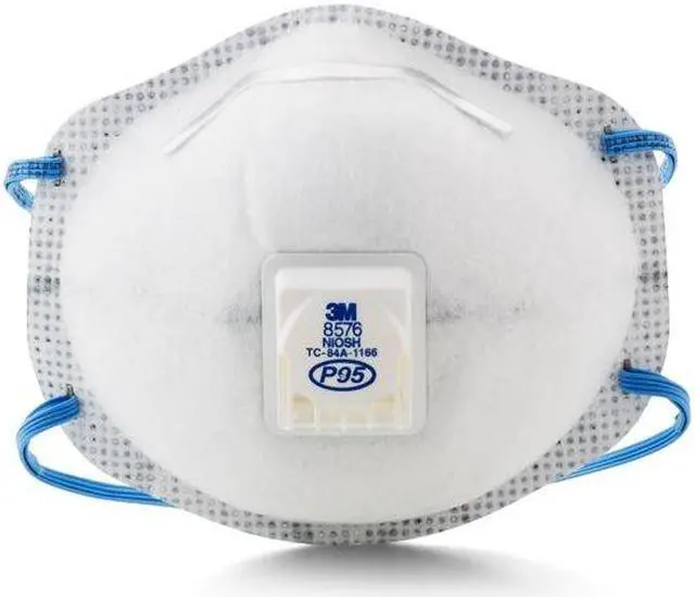 Alt view image 4 of 7 - 3M 8576 Disposable Respirator, Nuisance Acid Gas, P95, Molded, Dual,