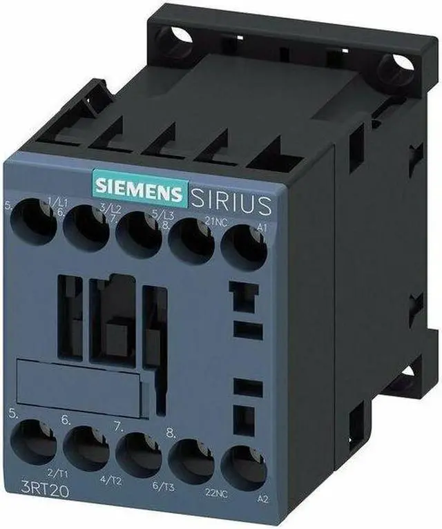 Alt view image 3 of 3 - SIEMENS 3RT20151AK62 IEC Magnetic Contactor, 1NC, 110V-120V AC, 3 P, Reversing: