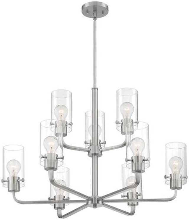 Alt view image 2 of 4 - NUVO 60/7179 Fixture, Chandelier, 9-Lght, Incandescent, 60W, 120V, A19, Medium