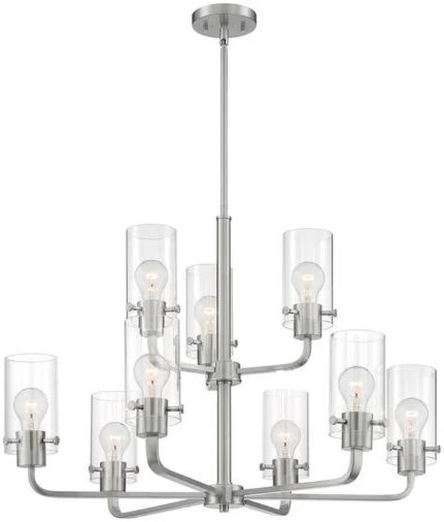Alt view image 3 of 4 - NUVO 60/7179 Fixture, Chandelier, 9-Lght, Incandescent, 60W, 120V, A19, Medium