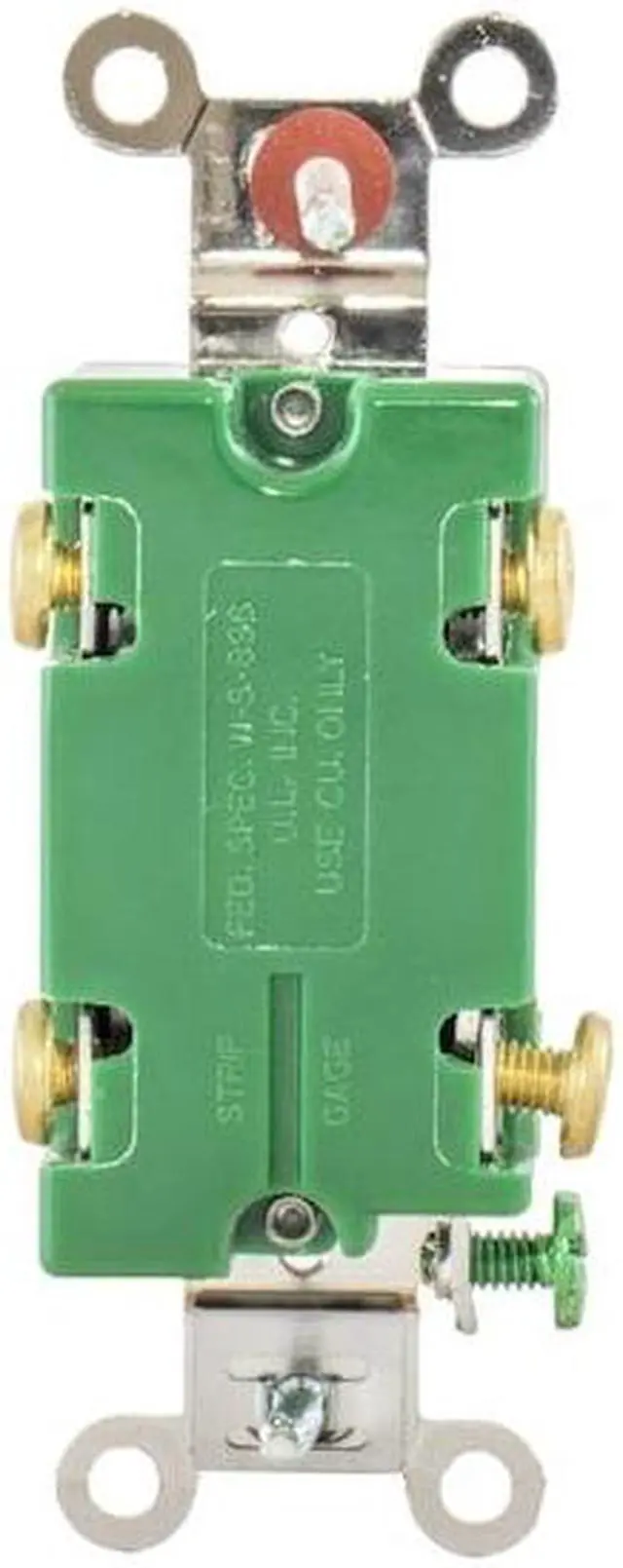 Alt view image 3 of 7 - HUBBELL WIRING DEVICE-KELLEMS HBL3032W Wall Switch,30A,White,2-Pole Type,2 HP