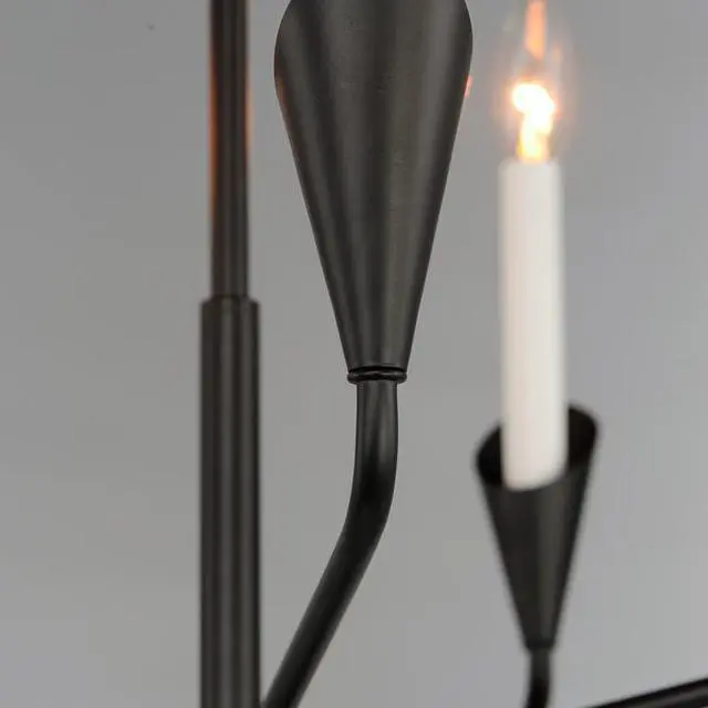 Alt view image 4 of 4 - MAXIM LIGHTING 24345BK Calyx 5-Light Chandelier