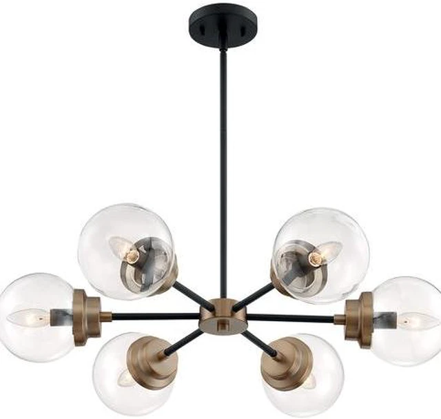 Alt view image 2 of 4 - NUVO 60/7126 Fixture, Chandelier, 6-Light, Incandescent, 60W, 120V, B10,
