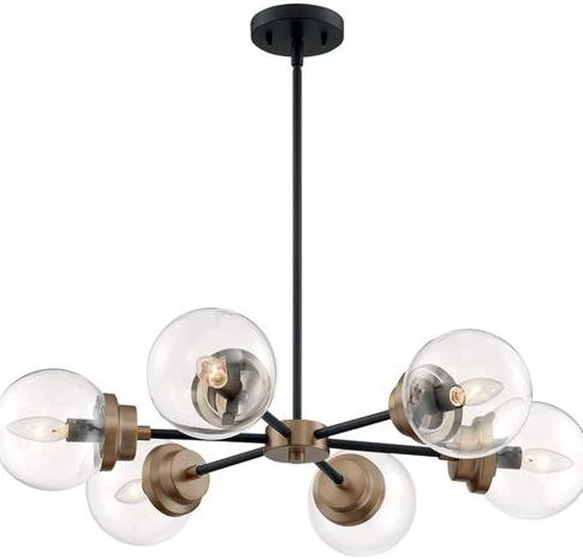 Alt view image 4 of 4 - NUVO 60/7126 Fixture, Chandelier, 6-Light, Incandescent, 60W, 120V, B10,