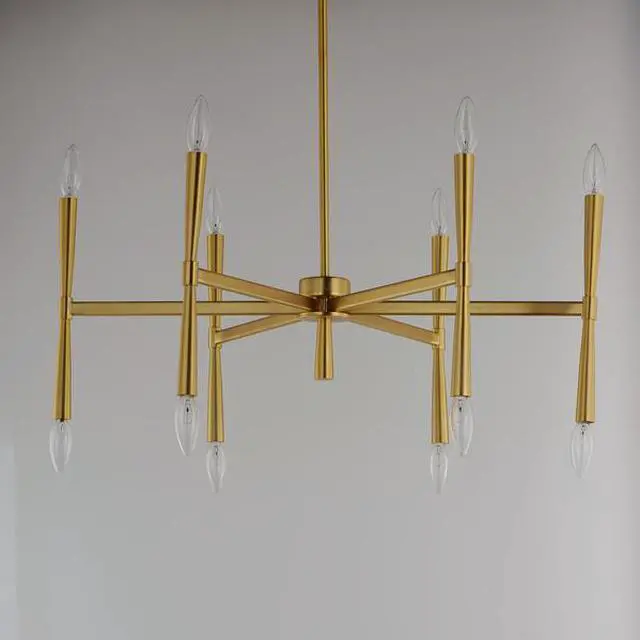 Alt view image 2 of 3 - MAXIM LIGHTING 24626SBR Rome 12-Light Chandelier
