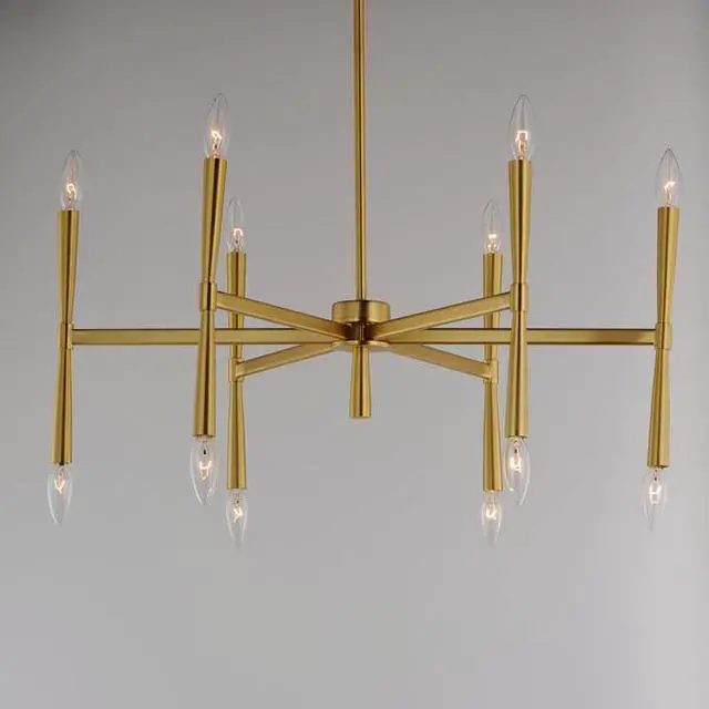 Alt view image 3 of 3 - MAXIM LIGHTING 24626SBR Rome 12-Light Chandelier