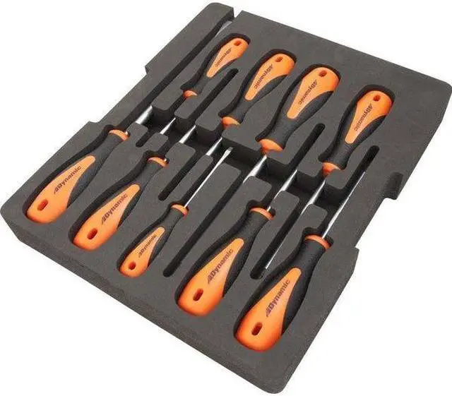 Alt view image 2 of 6 - DYNAMIC D105106 Tools 10 Piece Assorted Screwdriver Set With Foam Tool Organizer