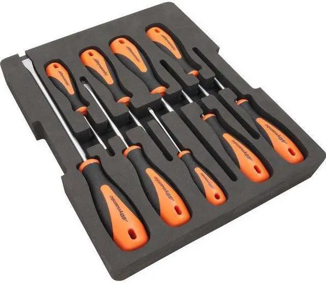 Alt view image 4 of 6 - DYNAMIC D105106 Tools 10 Piece Assorted Screwdriver Set With Foam Tool Organizer