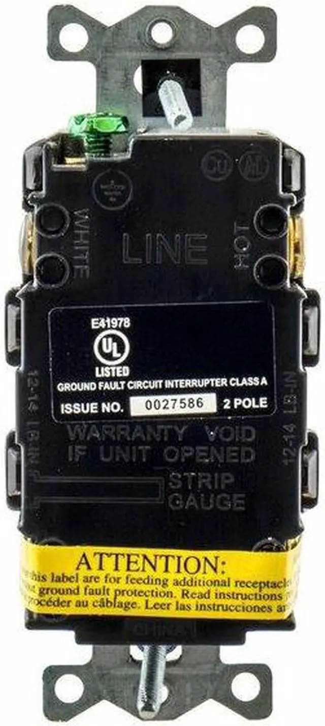 Alt view image 3 of 5 - HUBBELL WIRING DEVICE-KELLEMS GFR20 GFCI Receptacle, 20A, 125VAC, 5-20R, Brown