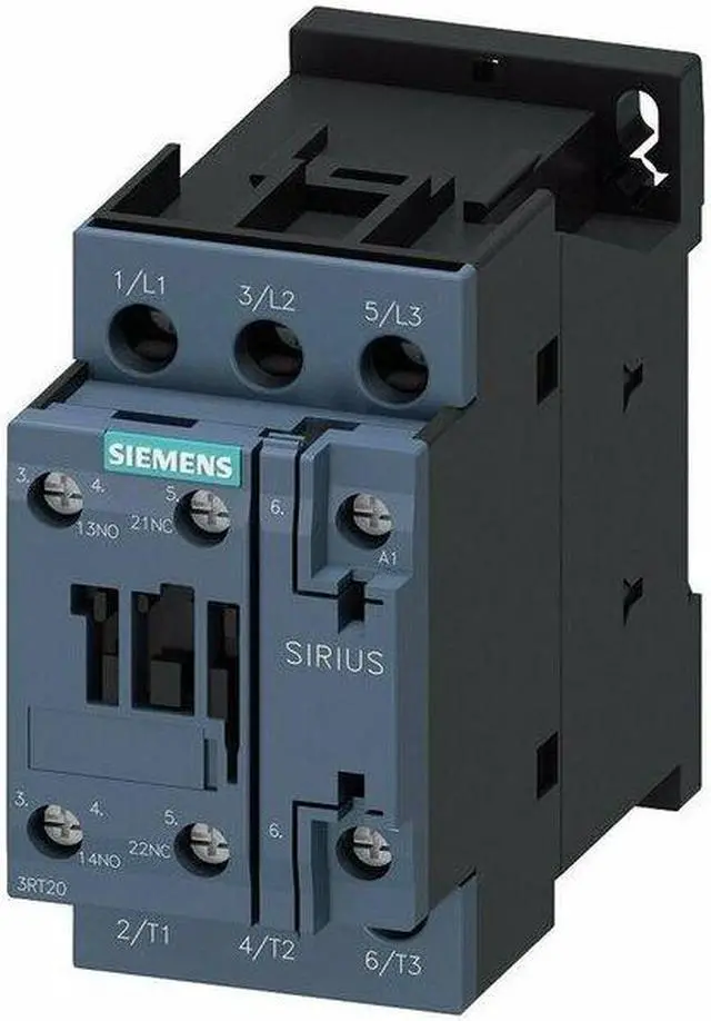 Alt view image 4 of 4 - SIEMENS 3RT20261AK60 IEC Magnetic Contactor, 1NC/1NO, 110V-120V AC, 3 P,