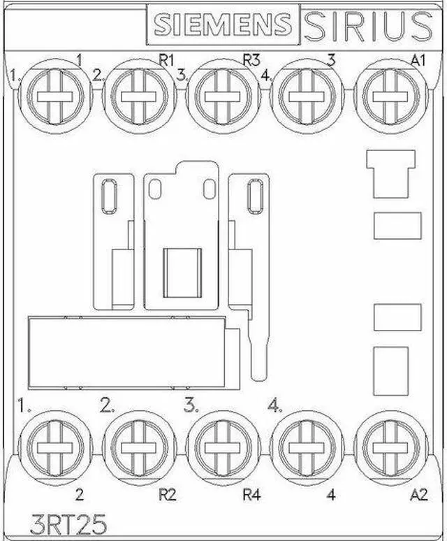 Alt view image 3 of 3 - SIEMENS 3RT25181AK60 IEC Magnetic Contactor, No Auxiliary Contacts, 110V-120V