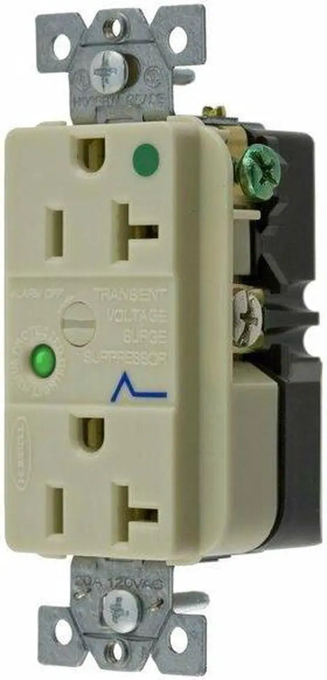 Alt view image 3 of 3 - HUBBELL WIRING DEVICE-KELLEMS HBL8362ISA Straight Blade Receptacle, 5-20R, 20