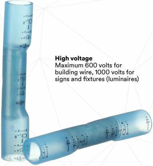Alt view image 3 of 8 - 3M MH14BCX Butt Splice Wire Connector, 14 AWG Max, Blue, Polyolefin Insulation,