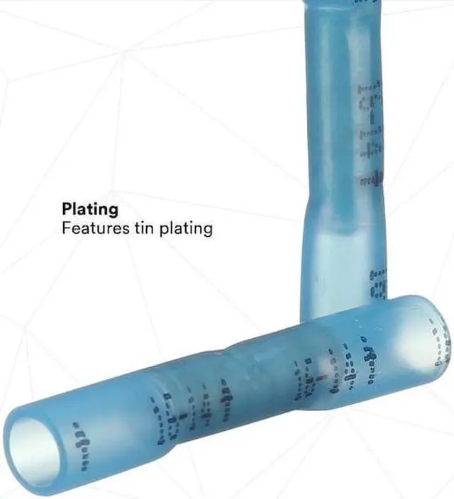 Alt view image 7 of 8 - 3M MH14BCX Butt Splice Wire Connector, 14 AWG Max, Blue, Polyolefin Insulation,