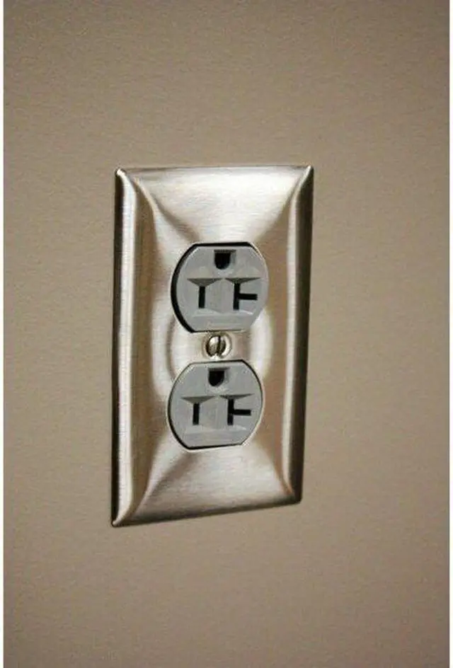 Alt view image 11 of 12 - HUBBELL WIRING DEVICE-KELLEMS SS8 Duplex Receptacle Wall Plate, Vertical,