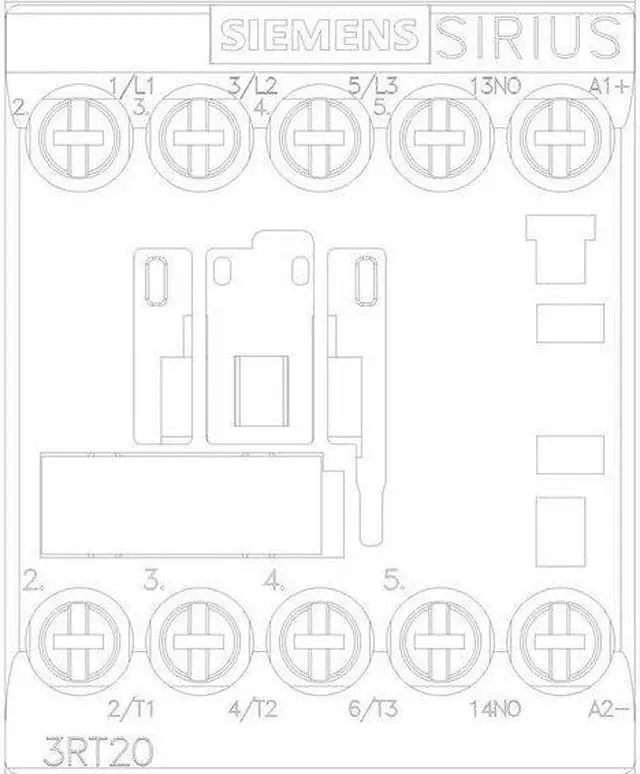 Alt view image 3 of 3 - SIEMENS 3RT20161BB41 IEC Magnetic Contactor, 1NO, 24V DC, 3 P, Non-Reversing,