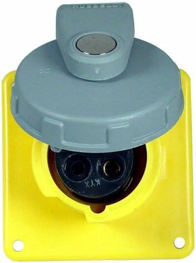 Alt view image 2 of 2 - HUBBELL HBL320R4W IEC Pin and Sleeve Receptacle,20A,125V