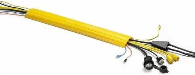 Alt view image 4 of 4 - HUBBELL WIRING DEVICE-KELLEMS FT10Y5 Cable Protector,1 Channel,Yellow,5 ft. L